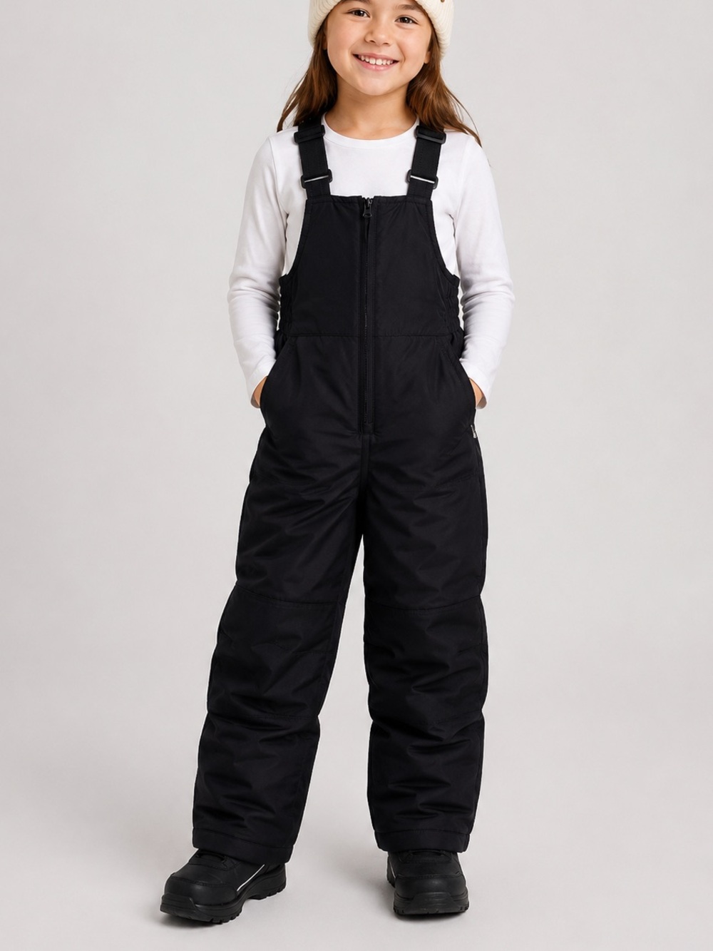NWT Cat & Jack Black Kids Snow Bib Overalls